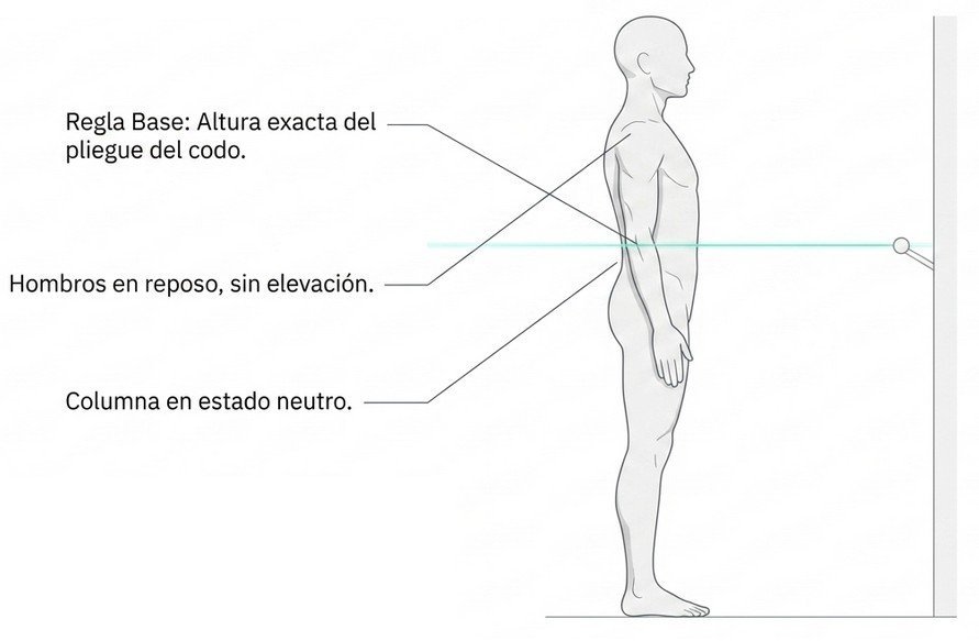 Regla general para la altura de la barra en Barre