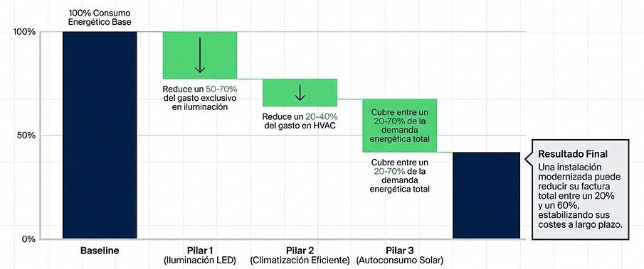 ¿Cuánto se puede ahorrar reduciendo consumo energético en gimnasios?