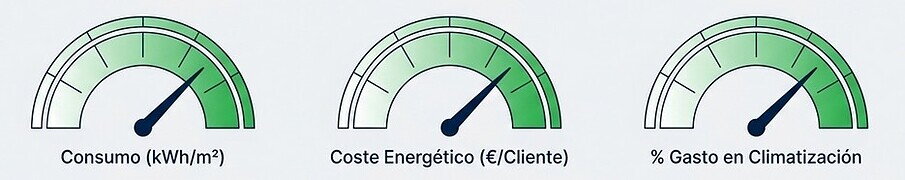 KPIs son el consumo energético por metro cuadrado