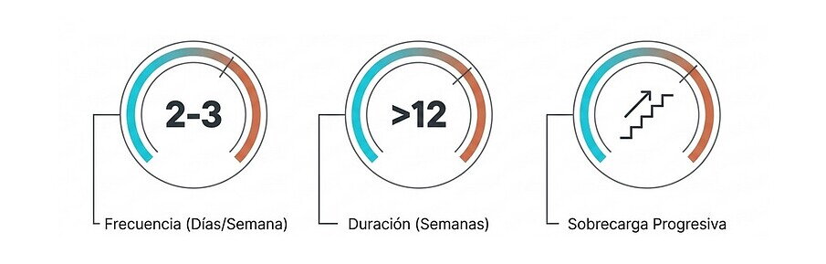 Cuánto entrenamiento de fuerza hace falta para tener beneficios hormonales