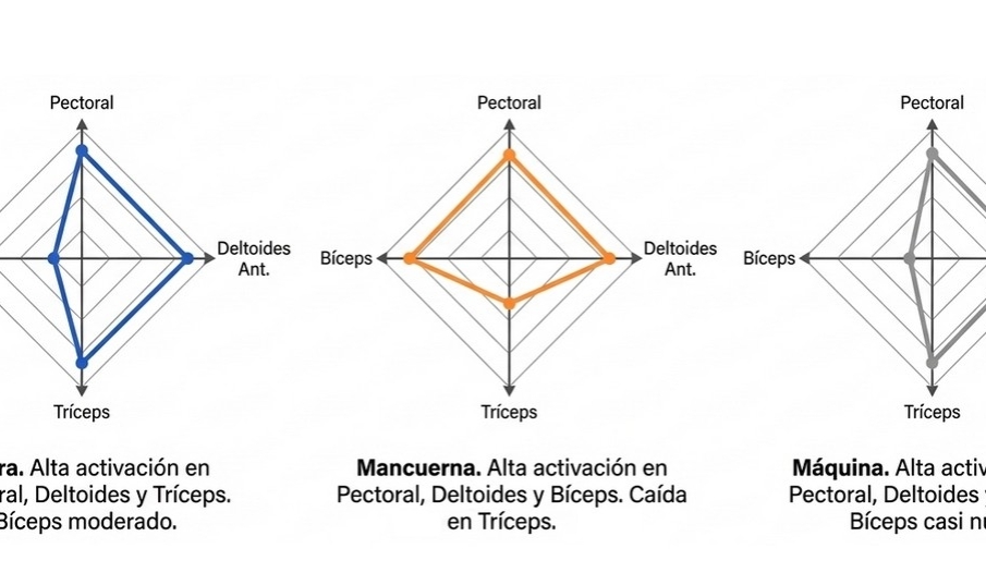 Activación del tríceps en press banca