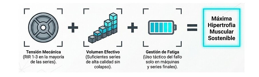 Cuál es el mejor RIR para ganar masa muscular