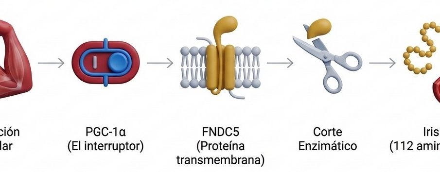 ¿Cómo se produce la irisina en el organismo?