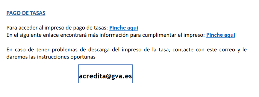 Pago de tasas de asesoramiento parte 2