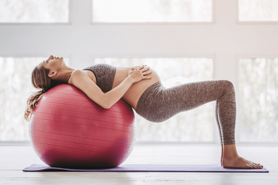 Tamaño de la pelota para Pilates en el embarazo