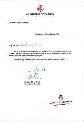 Reconocimiento a Carmen Valderas: Ayuntamiento de Valencia